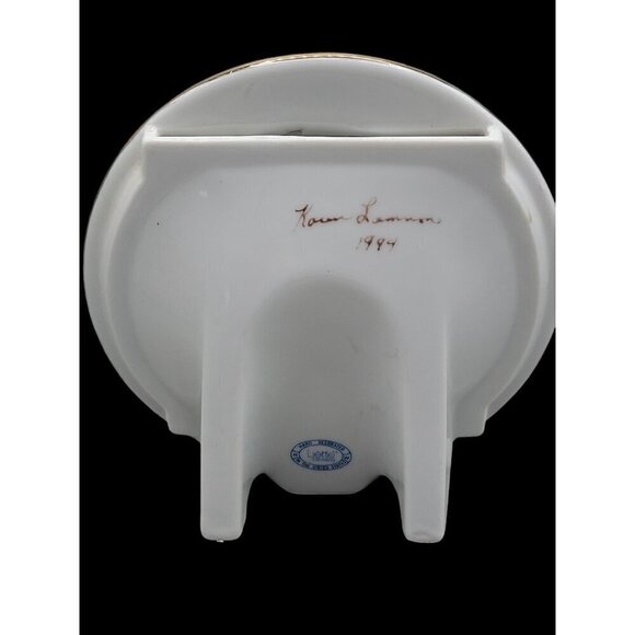 Ljette International Porcelain Picture Frame 1994 Signed Karen Lemnon Vintage - Picture 4 of 11